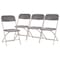 Flash Furniture 4PK Commercial Grade Gray Plastic Folding Chairs 4-LE-L-3-W-GY-GG - alternate 6